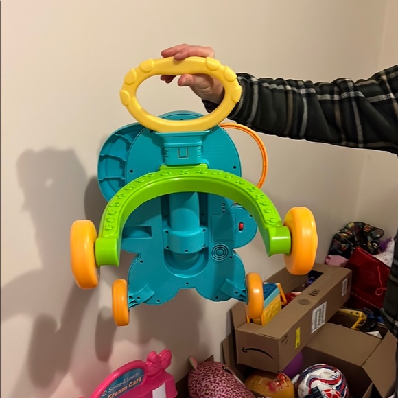 Blue Elephant Push Toy - Picture 3 of 3